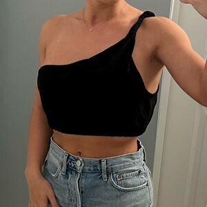 Zara One Shoulder Crop Top
